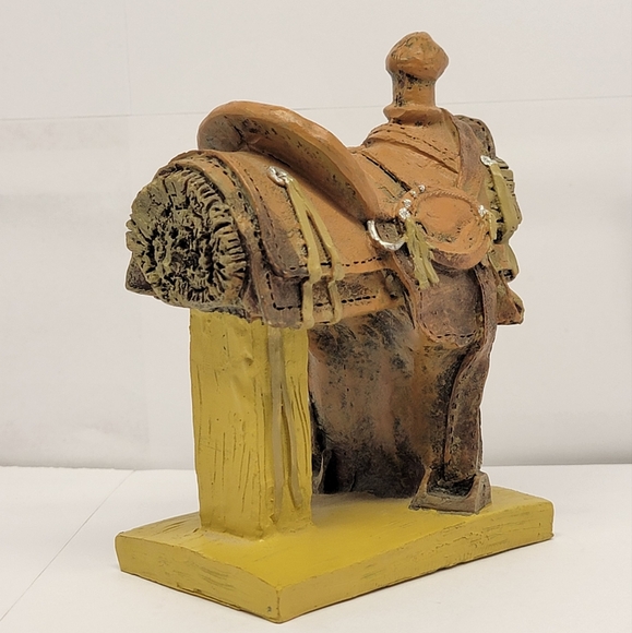 Southwestern Reflections Collection Mini Resin Cowboy Horse Saddle Figurine - Picture 6 of 7